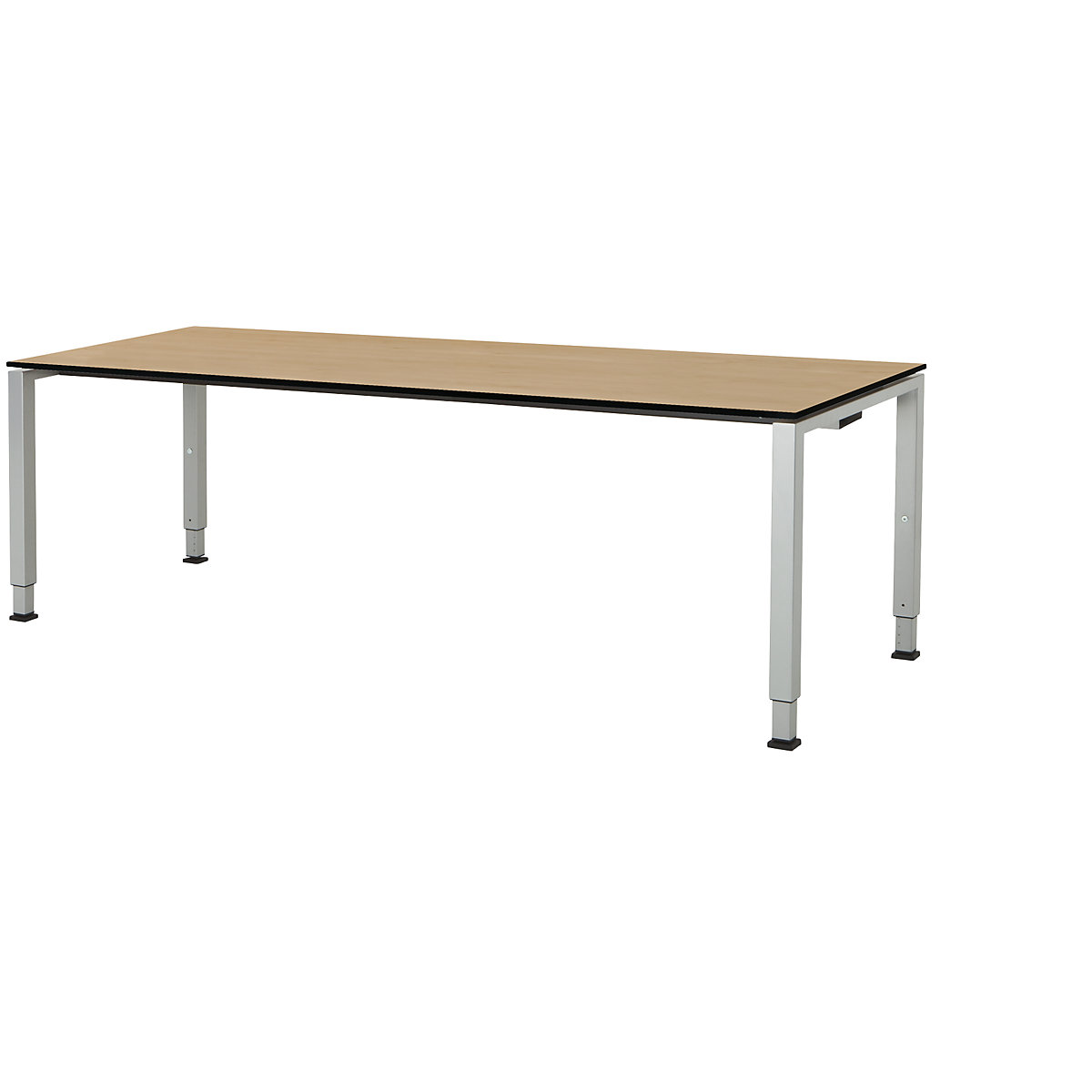 Négyszögletes asztal, négyzetes zártszelvényből készült láb &ndash; mauser