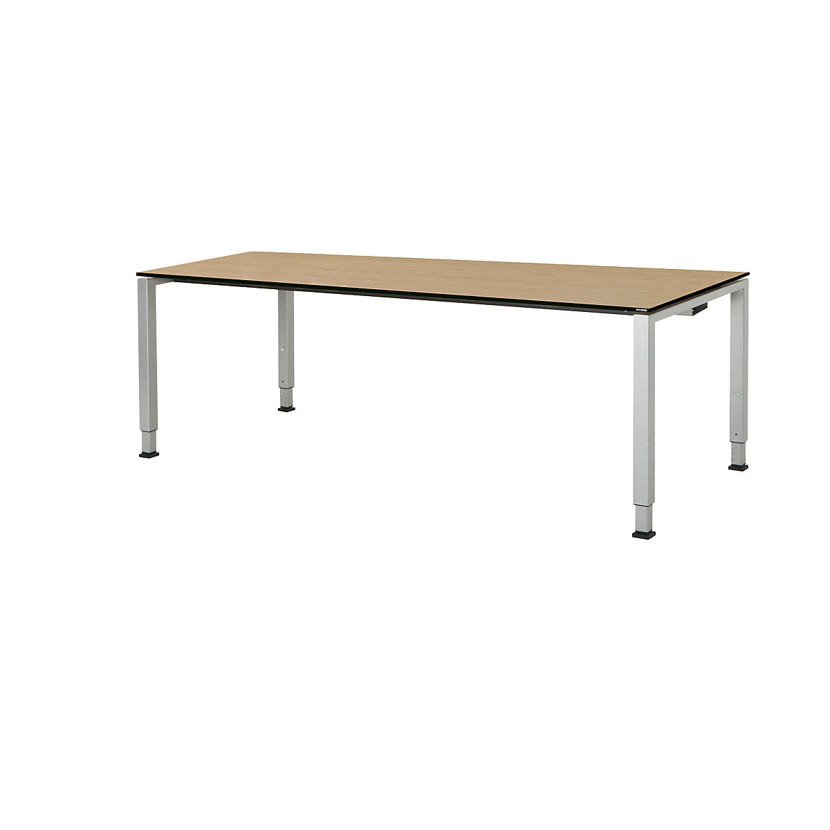 Négyszögletes asztal, négyzetes zártszelvényből készült láb &ndash; mauser