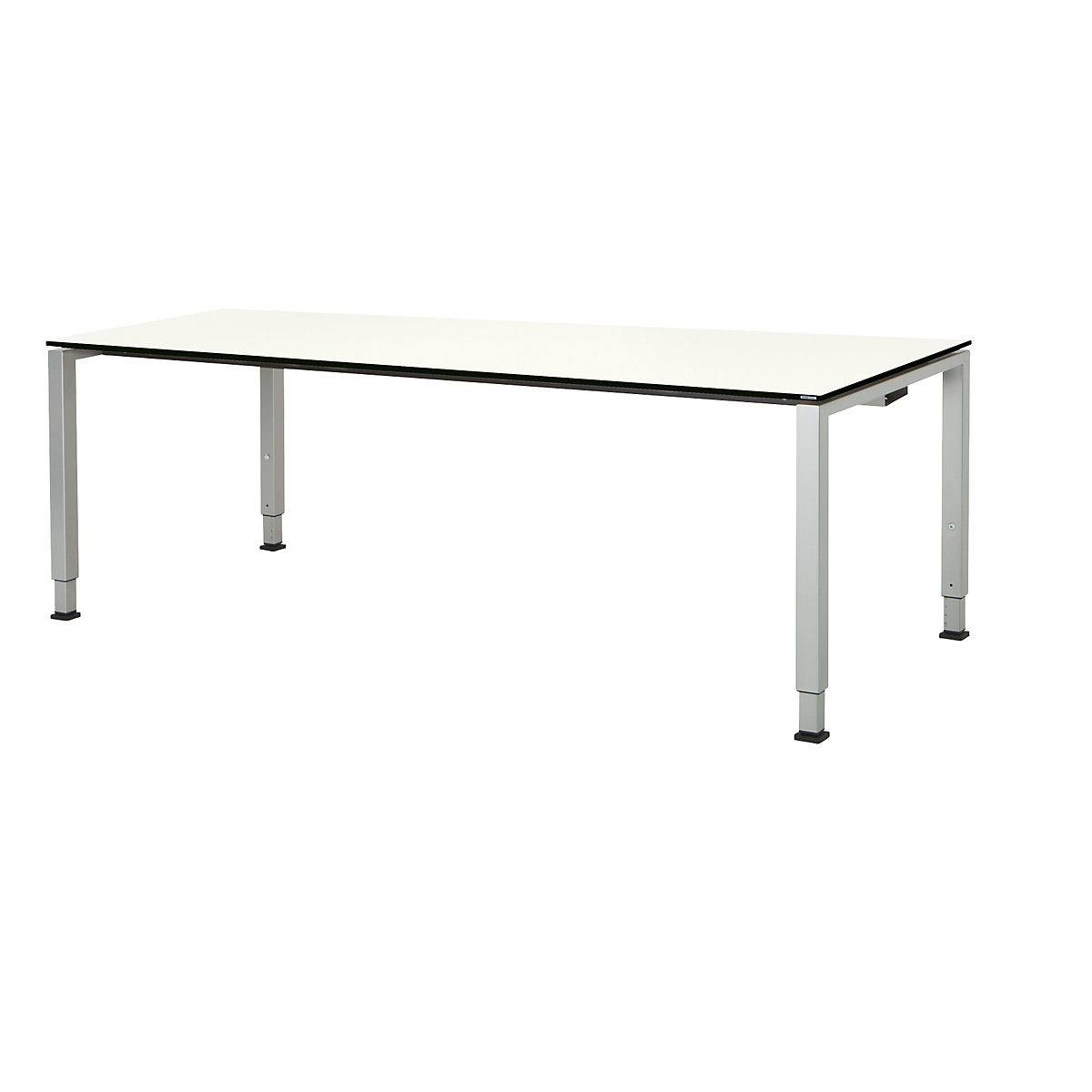 Négyszögletes asztal, négyzetes zártszelvényből készült láb &ndash; mauser