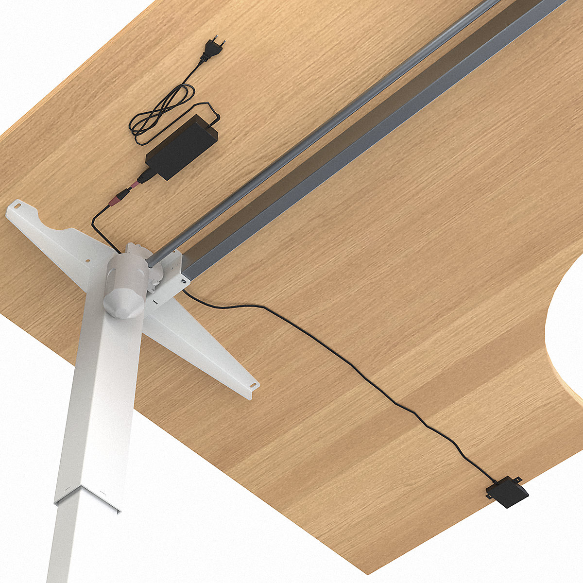 Venla íróasztal, elektromosan állítható magasságú – eurokraft basic (Termék képe 7)-6