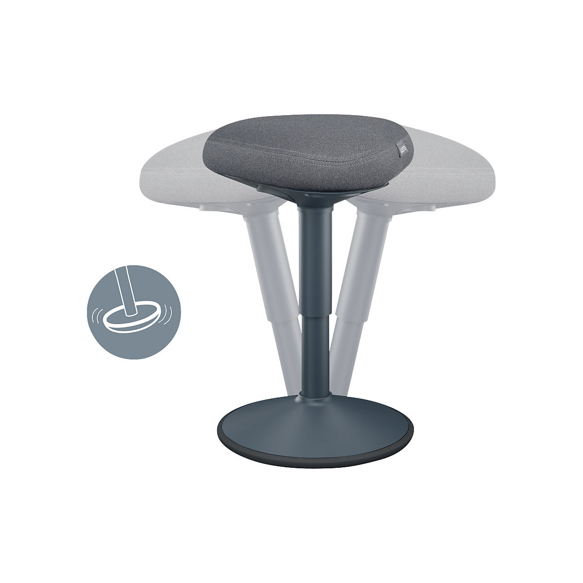 Ergo Active ülőzsámoly komfortos üléssel – Leitz (Termék képe 6)-5