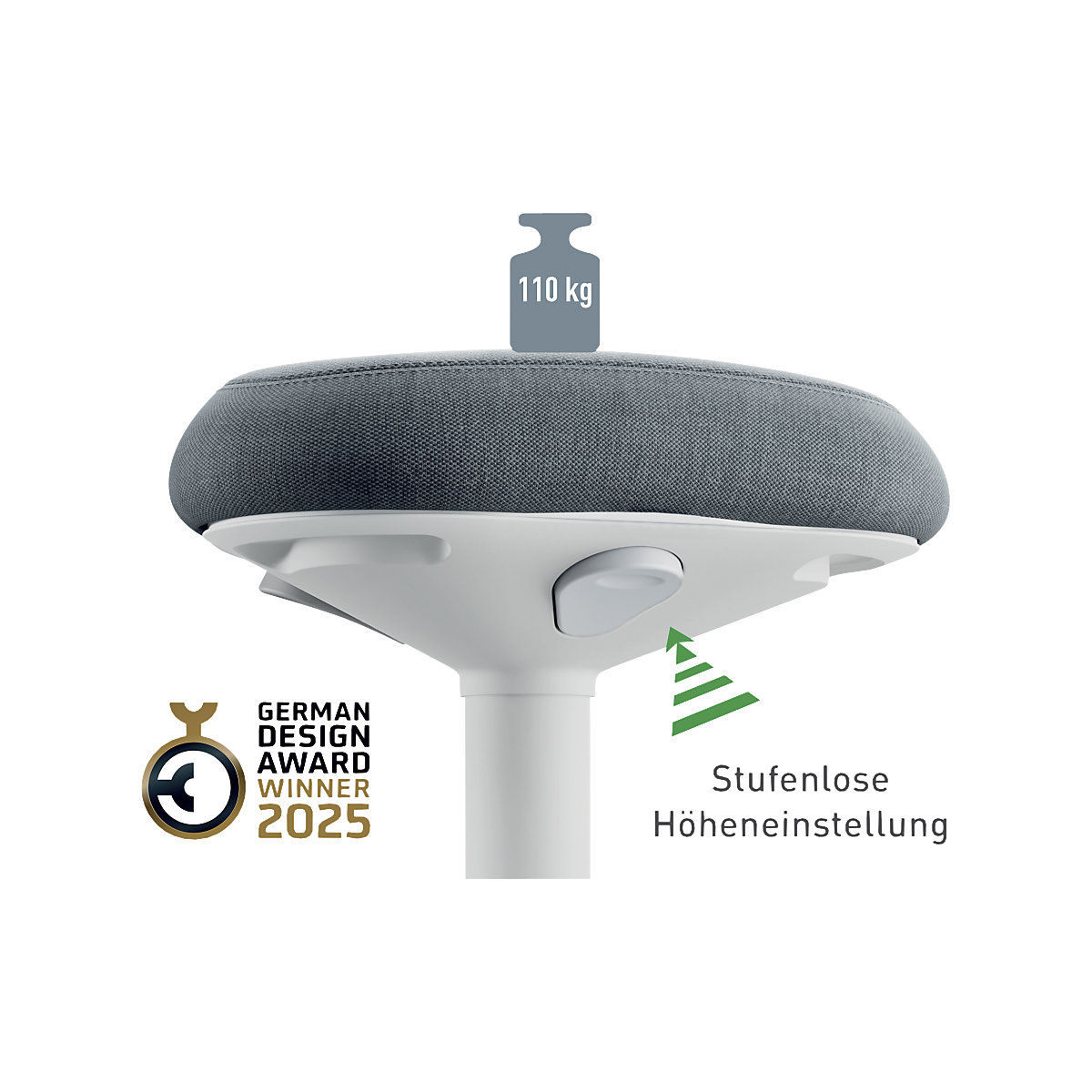 Ergo Active ülőzsámoly komfortos üléssel – Leitz (Termék képe 7)-6