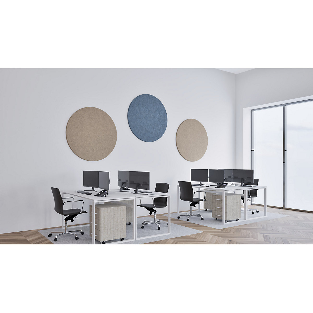 Akusztikai mennyezeti lap, PET-filc – eurokraft basic (Termék képe 8)-7