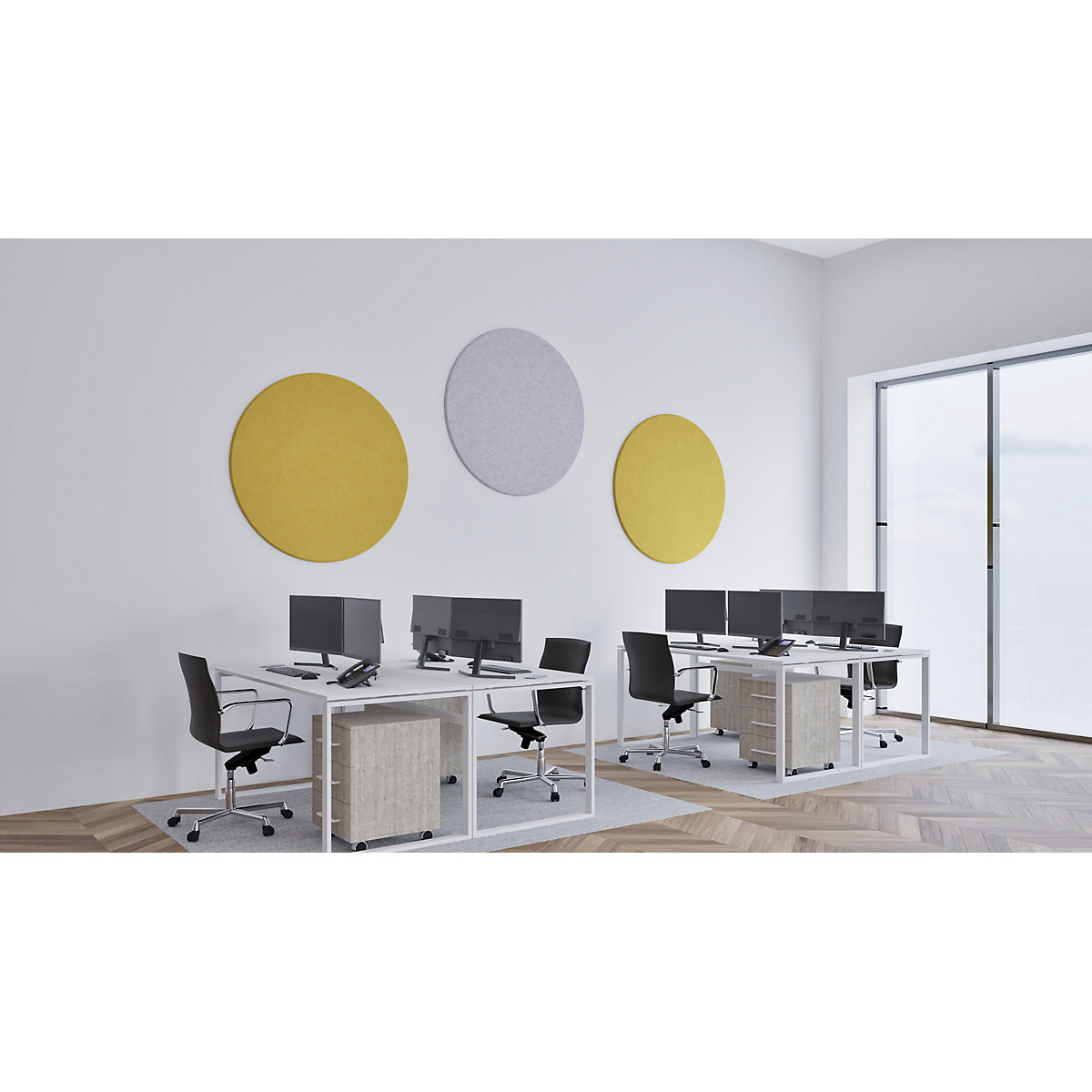 Akusztikai mennyezeti lap, PET-filc – eurokraft basic (Termék képe 9)-8