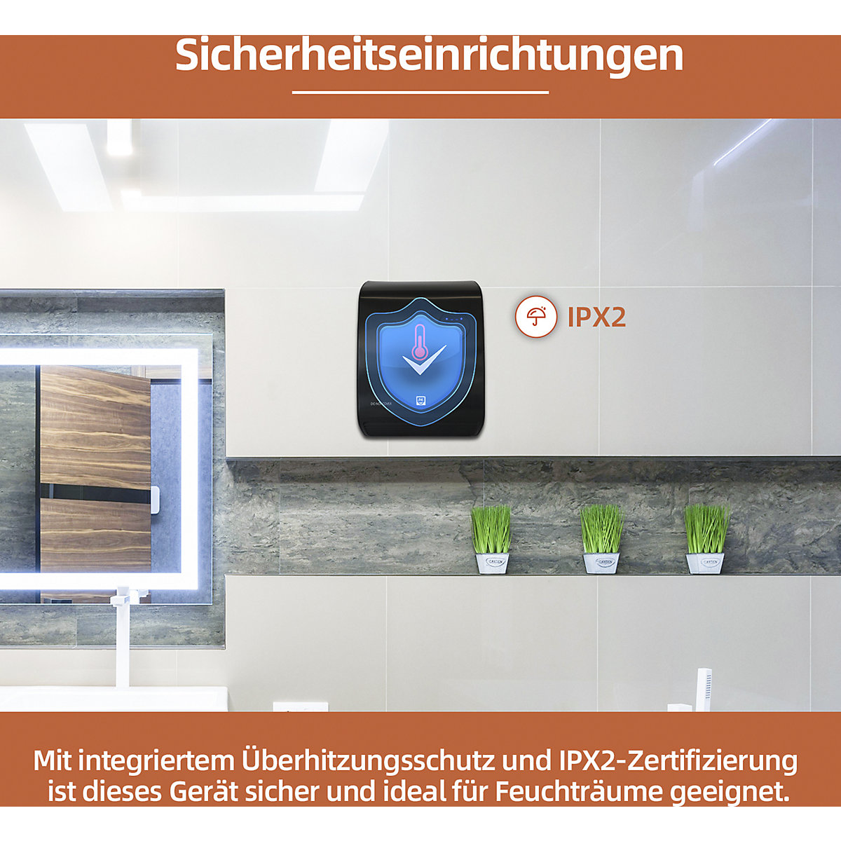 Fürdőszobai ventilátoros hősugárzó (Termék képe 3)-2