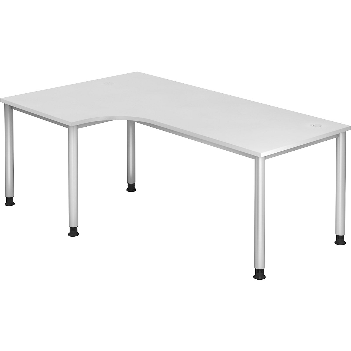 Ívelt alakú asztal VIOLA, ma x szé x mé 760 x 2000 x 1200 mm, fehér-6