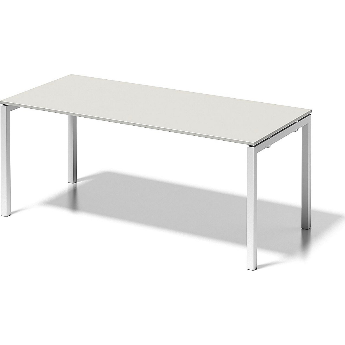 CITO íróasztal, U-váz – BISLEY, ma x szé x mé 740 x 1800 x 800 mm, fehér váz, szürkésfehér lap-7