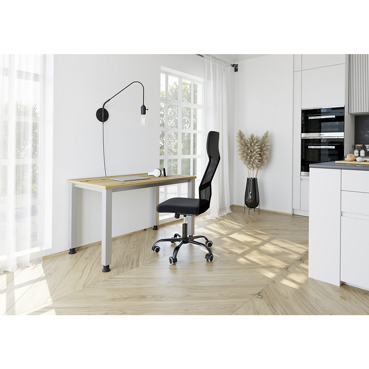 Mini-Office 4 íróasztal RENATUS – eurokraft pro (Termék képe 2)-1
