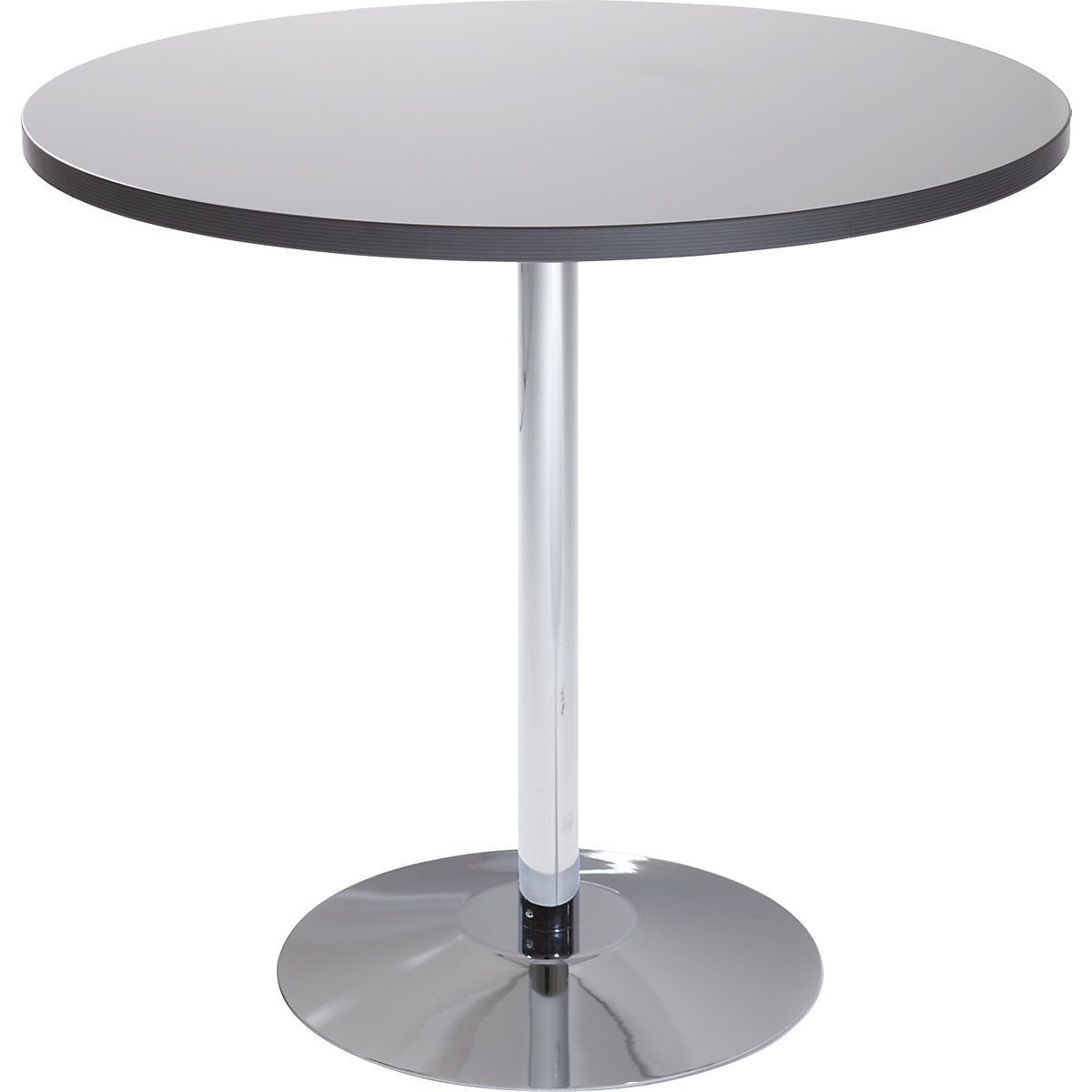 Oszlopos asztal, Ø 800 mm, magasság 720 mm, világosszürke forgácslap-5