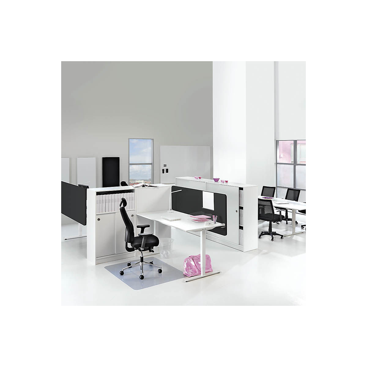 Venla íróasztal, elektromosan állítható magasságú – eurokraft basic (Termék képe 5)-4