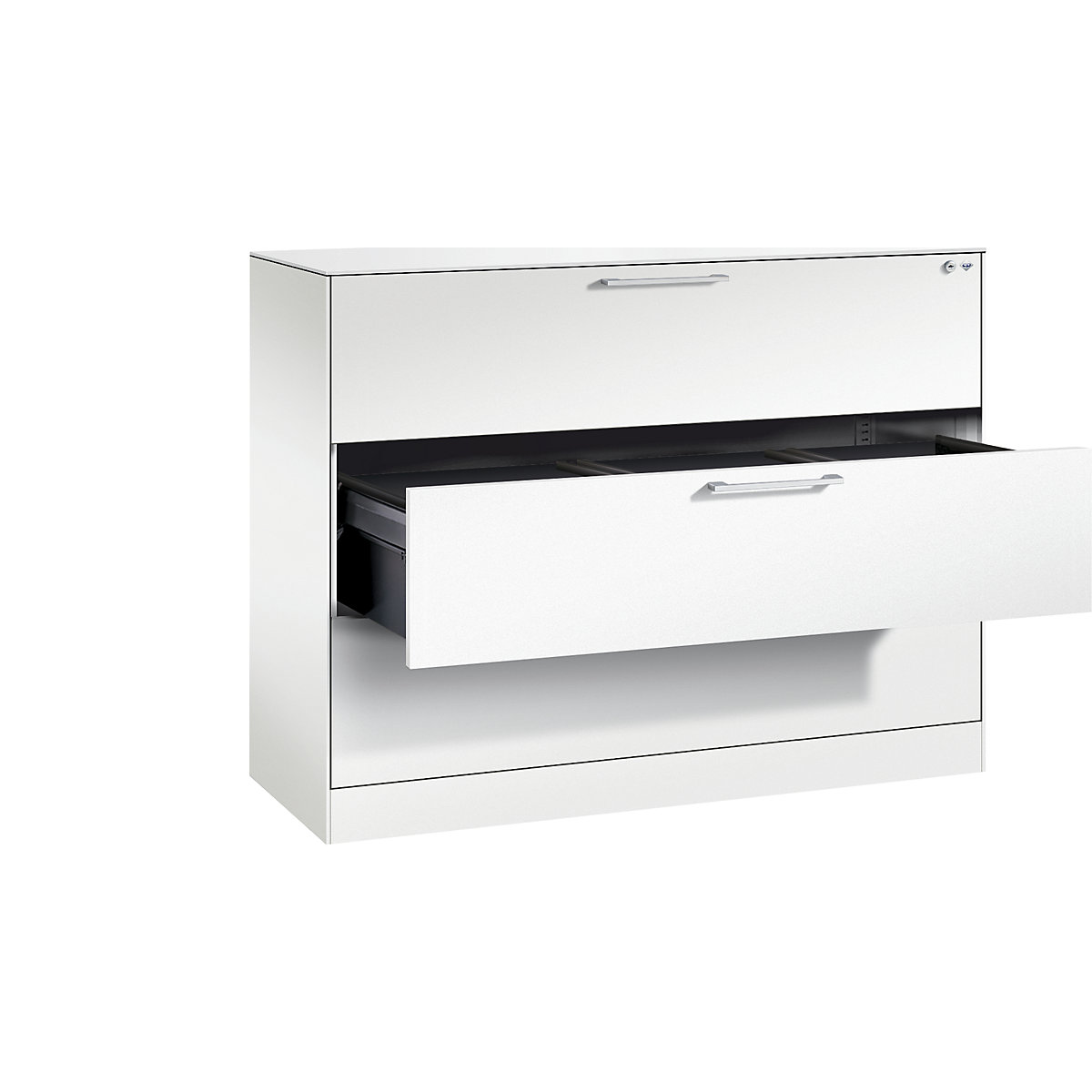 ASISTO függő irattartós szekrény – C+P, szélesség 1200 mm, 3 fiókkal, közlekedési fehér/közlekedési fehér-15