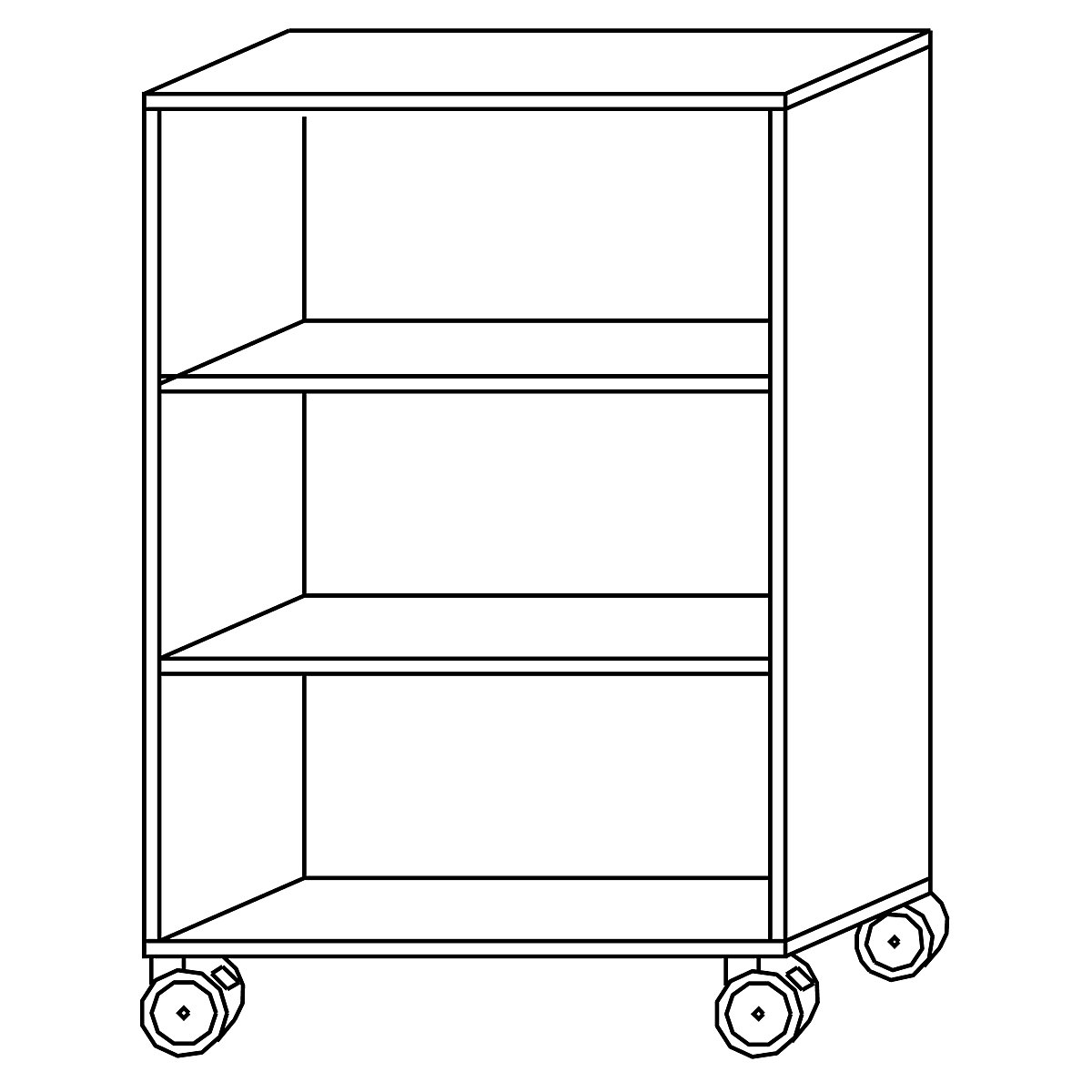 Irodai polcos szekrény CONTACT – eurokraft pro (Termék képe 4)-3