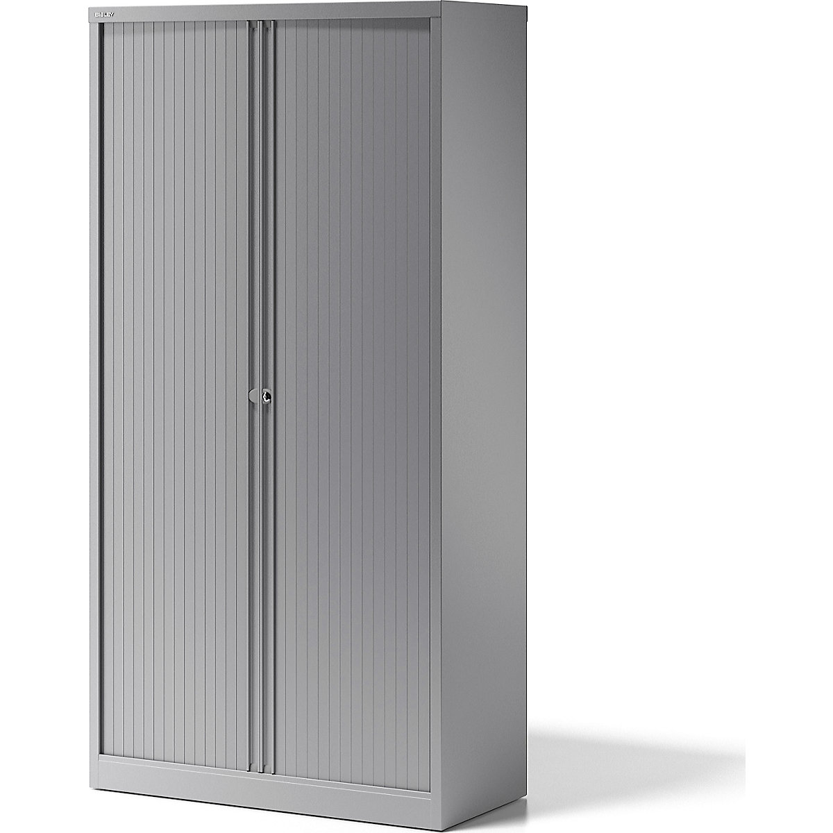 ESSENTIALS redőnyös szekrény – BISLEY, ma x szé x mé 1970 x 1000 x 470 mm, 4 polc, ezüst-3