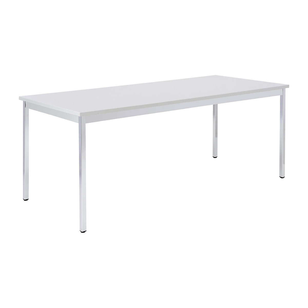 Univerzális asztal – eurokraft basic, négyszög alakú, szé x ma 1200 x 740 mm, mélység 800 mm, világosszürke lap, krómozott váz-14