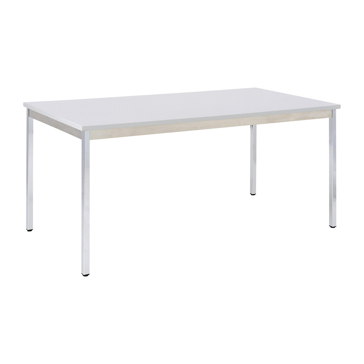 Univerzális asztal – eurokraft basic, négyszög alakú, szé x ma 1200 x 740 mm, mélység 600 mm, világosszürke lap, krómozott váz-18