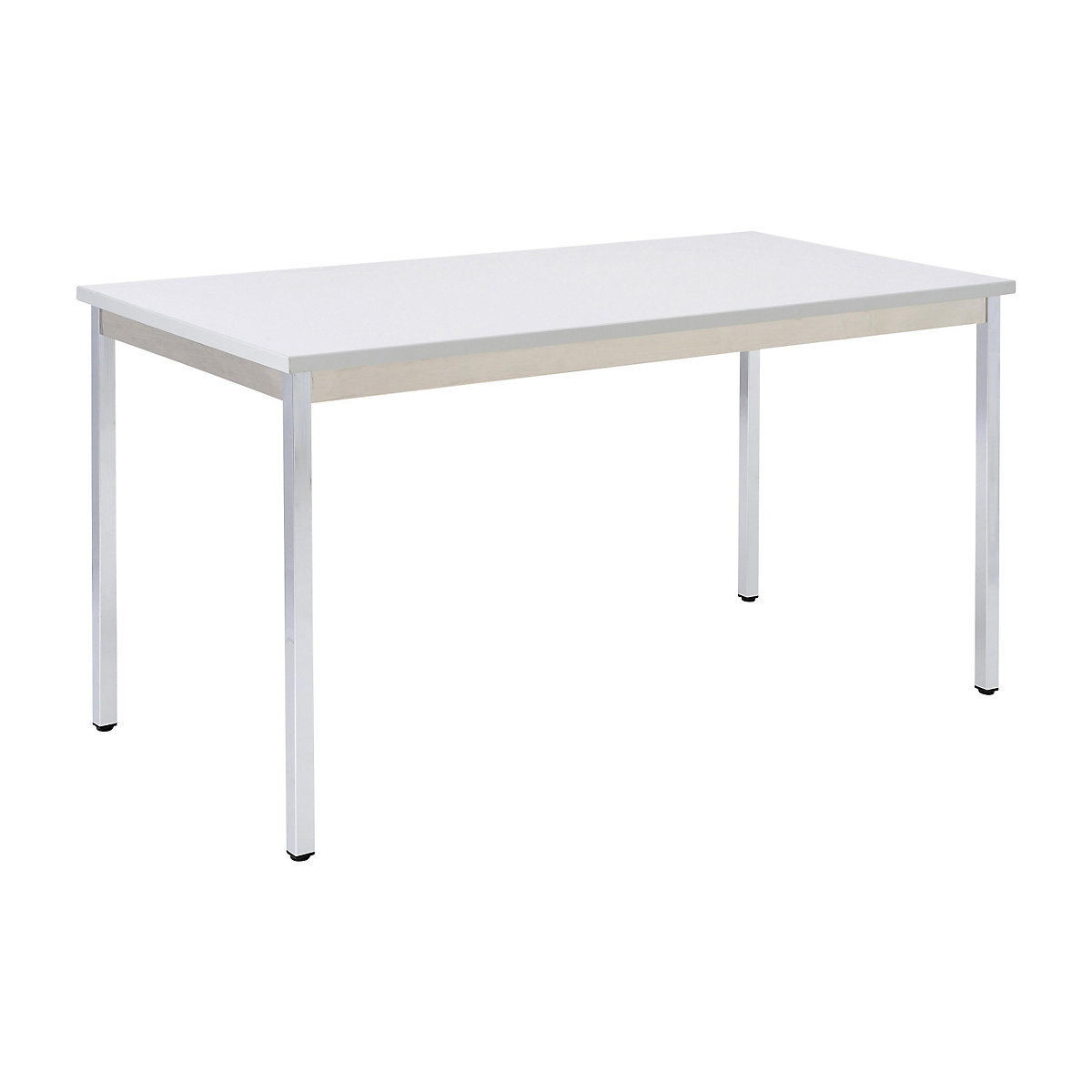 Univerzális asztal – eurokraft basic, négyszög alakú, ma x szé x mé 740 x 700 x 600 mm, világosszürke lap, krómozott váz-16