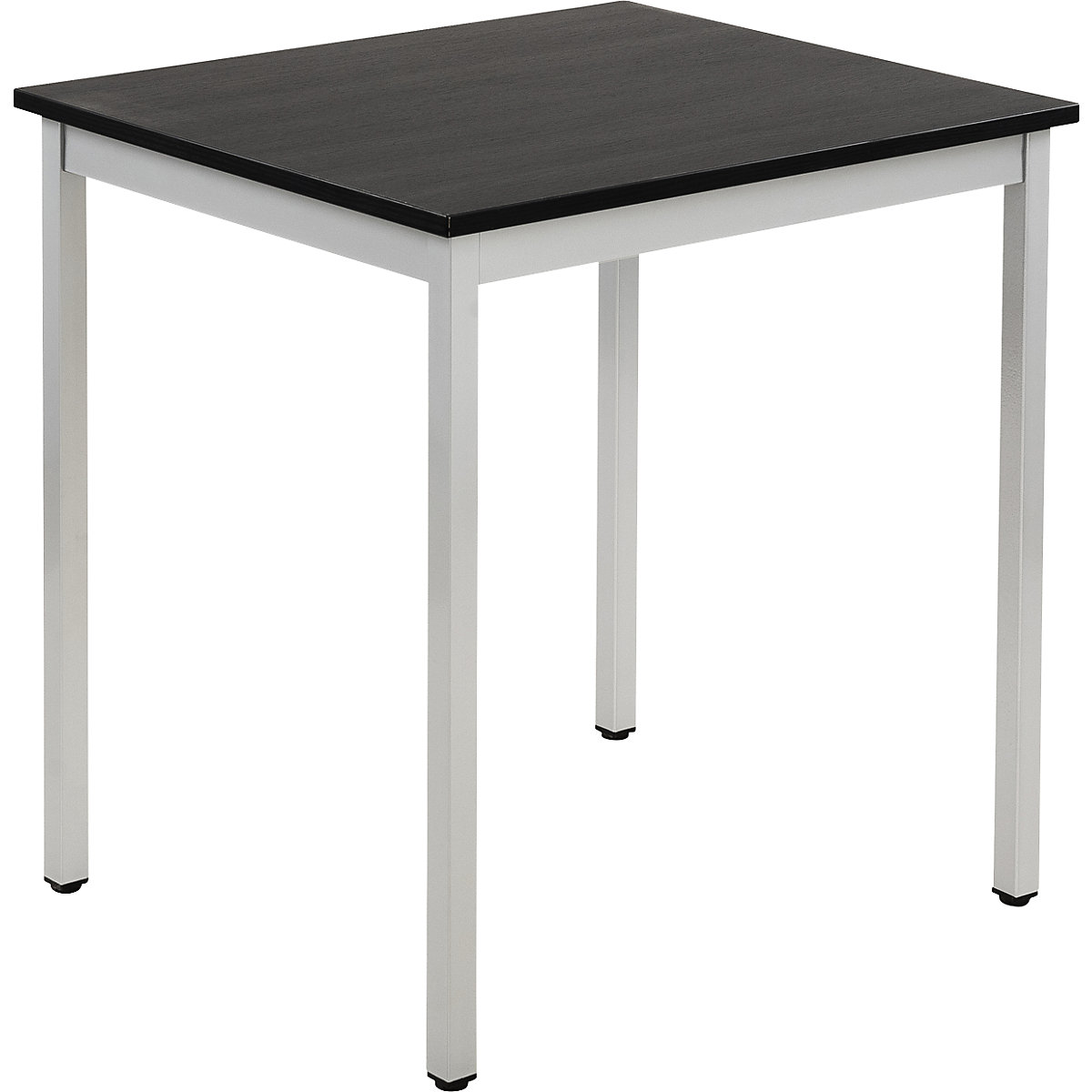 Univerzális asztal – eurokraft basic, négyszög alakú, ma x szé x mé 740 x 700 x 600 mm, sötétszürke kőris-dekor lap, fehéralumínium váz-15