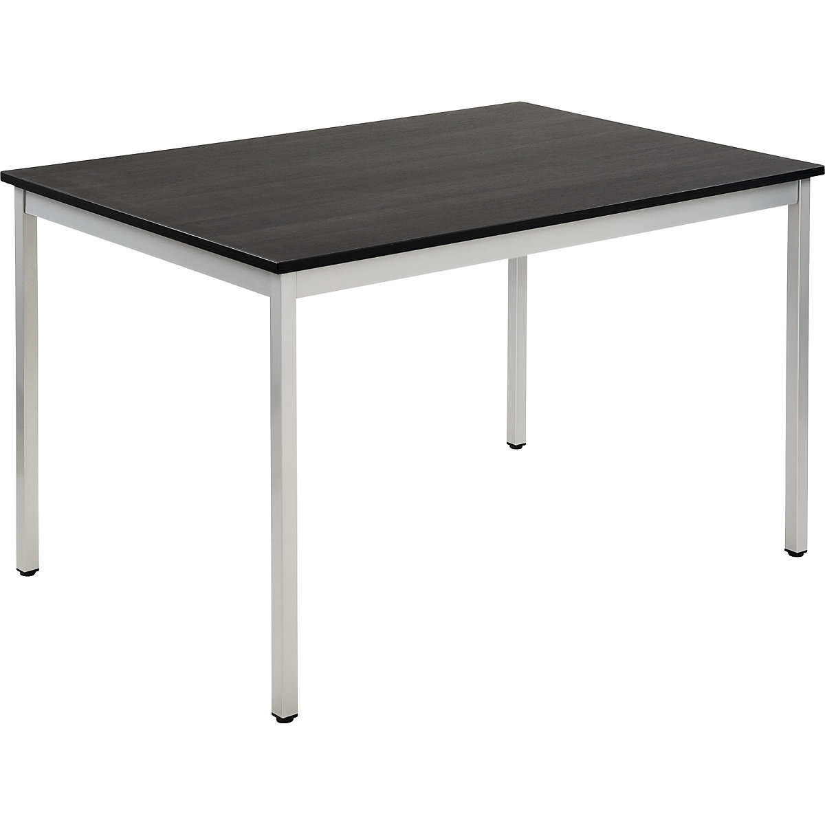 Univerzális asztal – eurokraft basic, négyszög alakú, szé x ma 1200 x 740 mm, mélység 800 mm, sötétszürke kőris-dekor lap, fehéralumínium váz-19