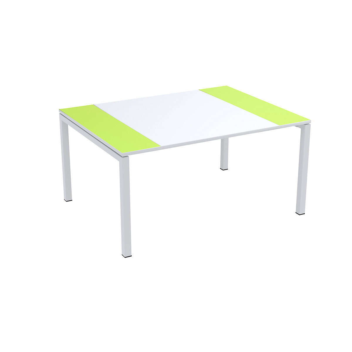 easyDesk® konferenciaasztal – Paperflow, ma x szé x mé 750 x 1500 x 1160 mm, fehér/zöld-3