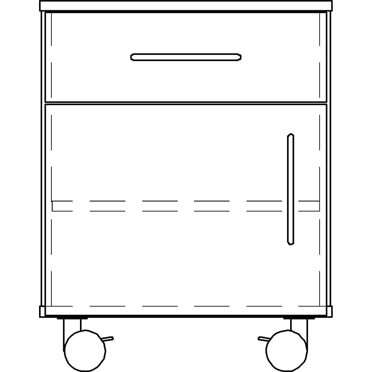 Laboratorijska spodnja omarica, nizka, 1 predal, 1 vrata, 1 polica, širina 536 mm