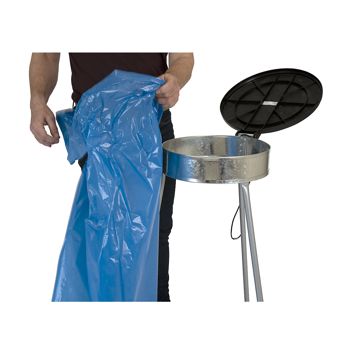 Szemeteszsákok, 100% PCR LDPE, 120 l – eurokraft basic (Termék képe 18)-17