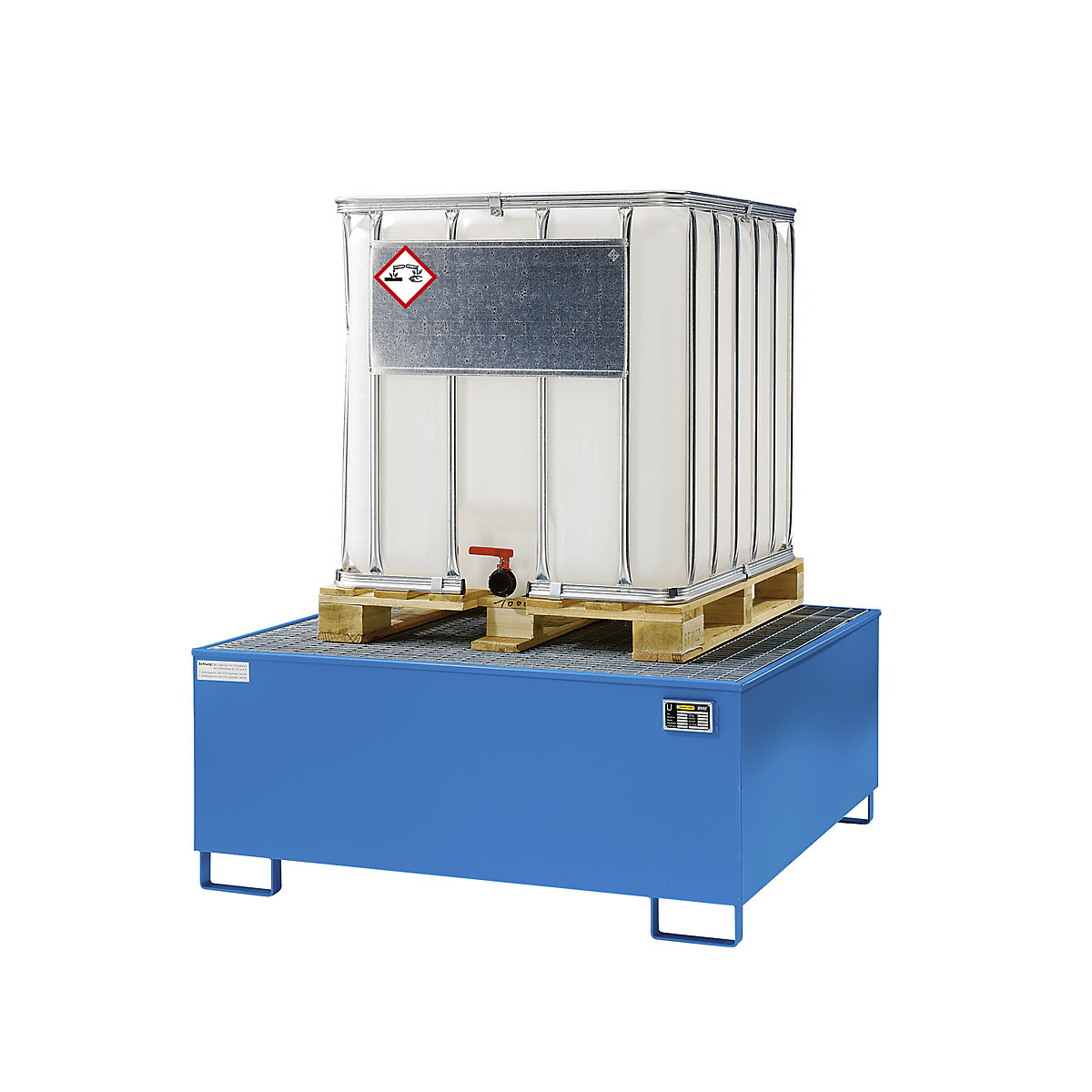 Acél felfogótálca PE-betéttel – eurokraft pro (Termék képe 2)-1