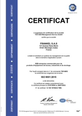 ISO 9001 certificat