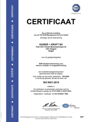 ISO 9001 certifikaat