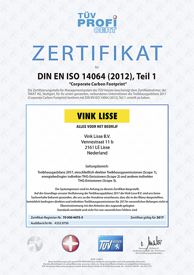 ISO 14064 certifikaat