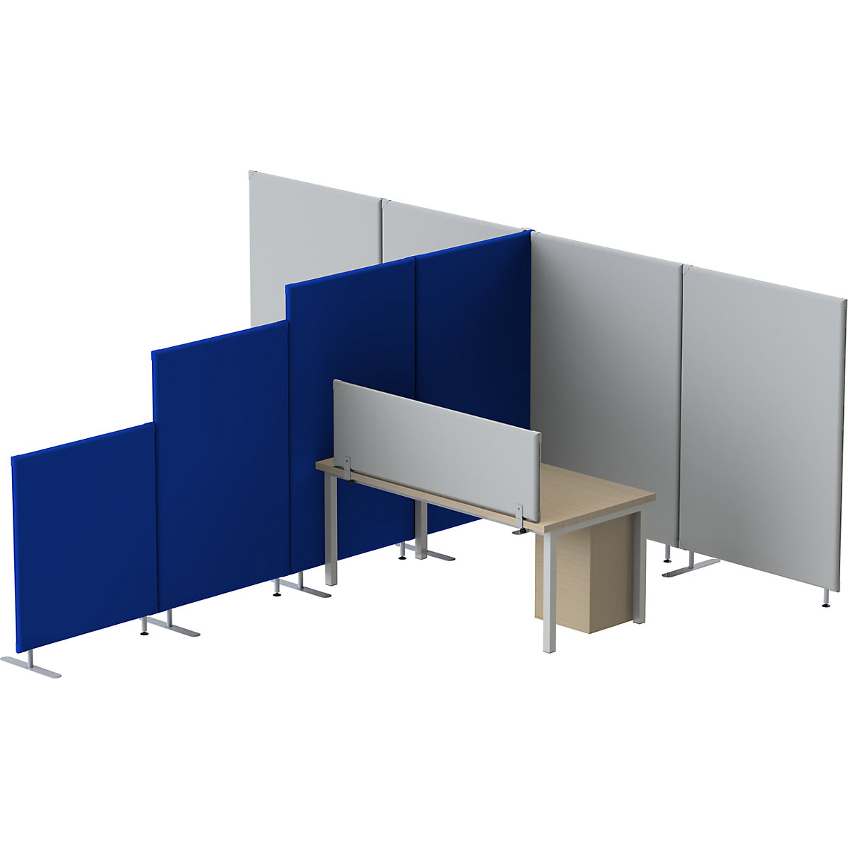 Akustický nástavný panel pro pracovní stůl – eurokraft pro (Obrázek výrobku 16)-15