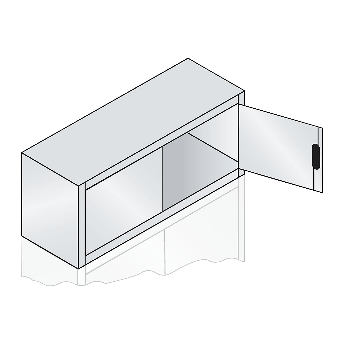 Nástavná skříň s otočnými dveřmi ACURADO – C+P