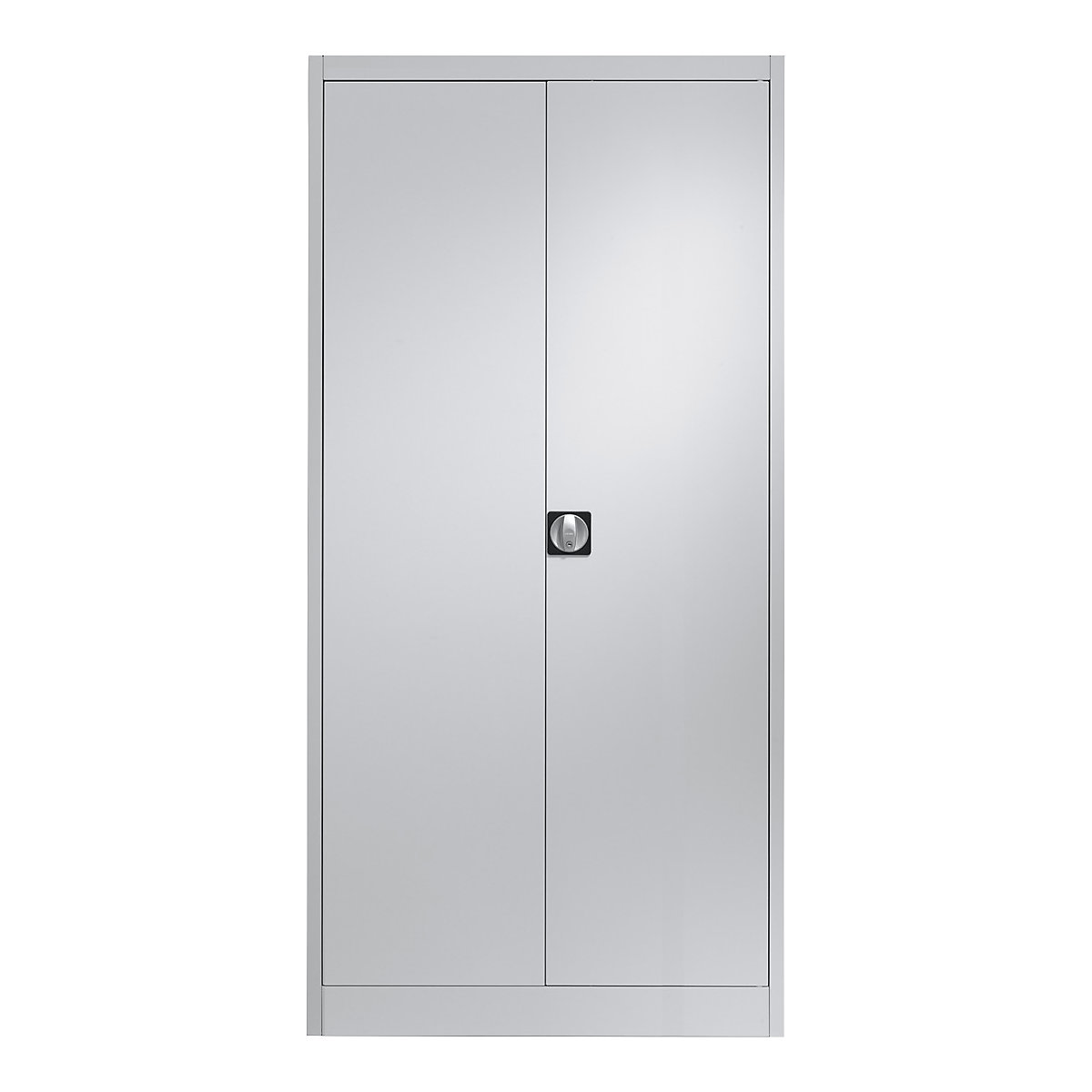 Ocelová skříň s otočnými dveřmi – mauser, 4 police, h 420 mm, světle šedá-3