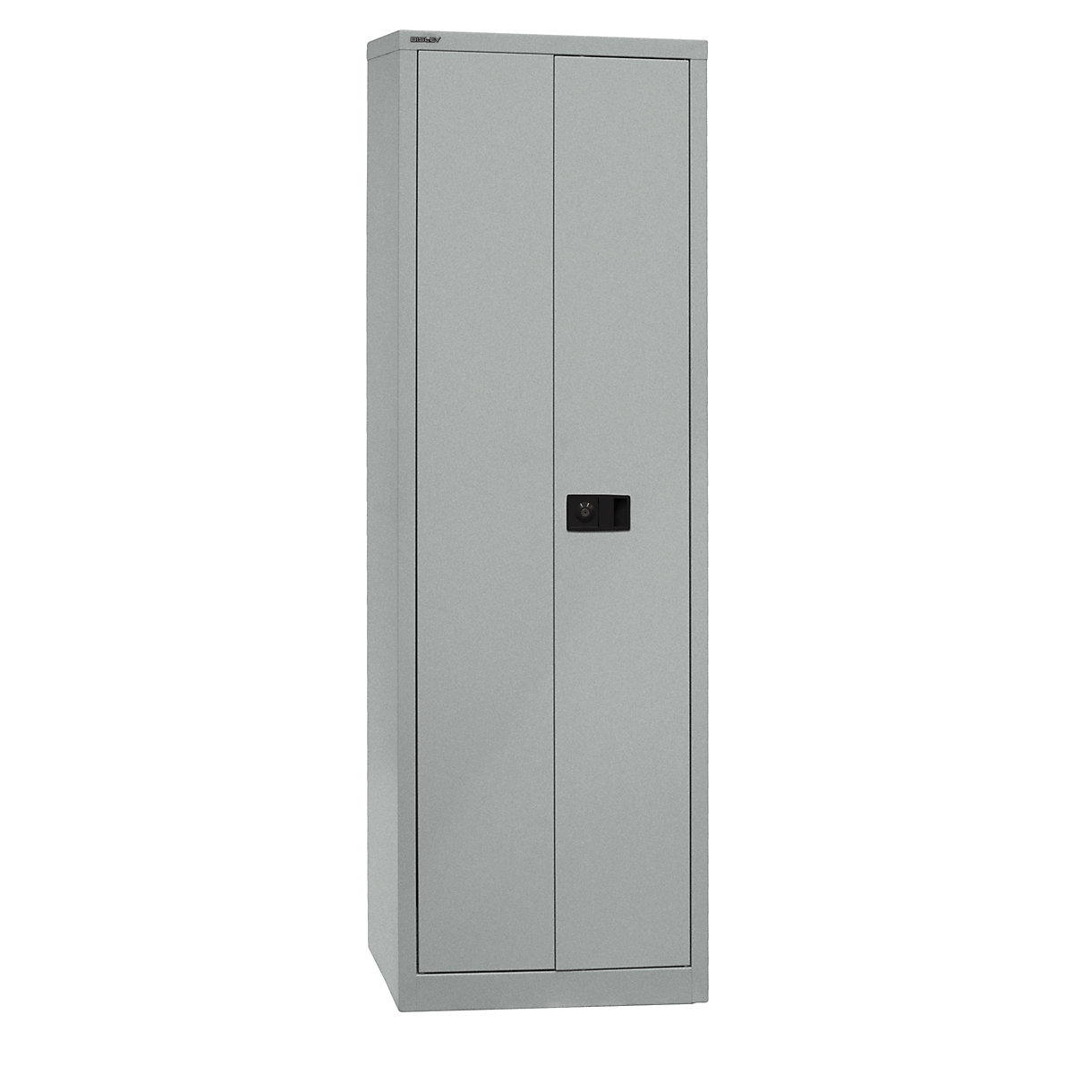 Skříň s otočnými dveřmi UNIVERSAL – BISLEY, v x š x h 1950 x 600 x 400 mm, 4 police, 5 výšek pořadačů, stříbrná-10