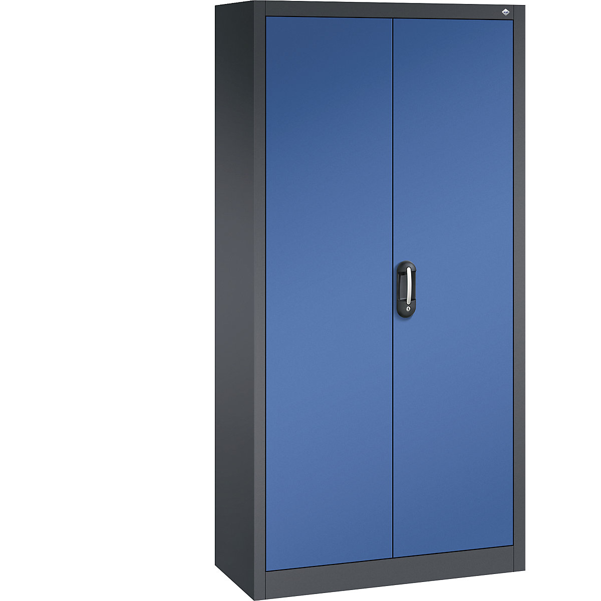 Univerzální skříň ACURADO – C+P, š x h 930 x 400 mm, černošedá / enciánová modrá-21