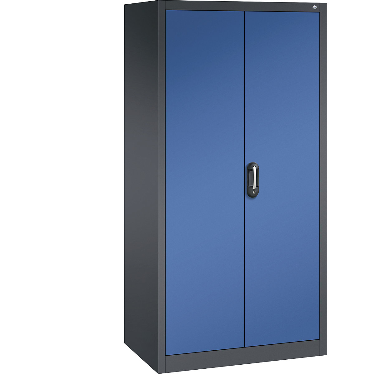 Univerzální skříň ACURADO – C+P, š x h 930 x 600 mm, černošedá / enciánová modrá-22