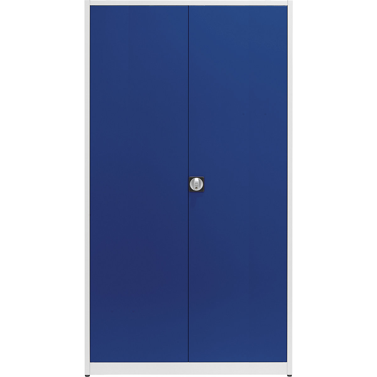 Univerzální skříň, extra vysoká – mauser, v x š x h 2200 x 1200 x 500 mm, světle šedá / ultramarínově modrá