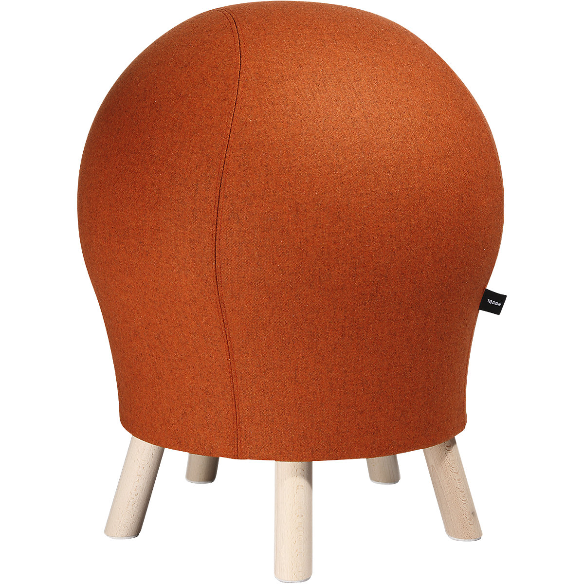 Fitness stolička SITNESS 5 ALPINE – Topstar, výška sedáku cca 620 mm, potah oranžový-2