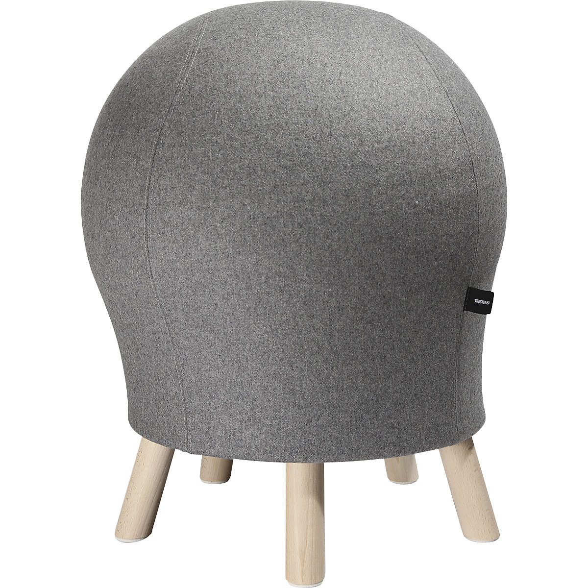 Fitness stolička SITNESS 5 ALPINE – Topstar, výška sedáku cca 620 mm, potah šedý-3