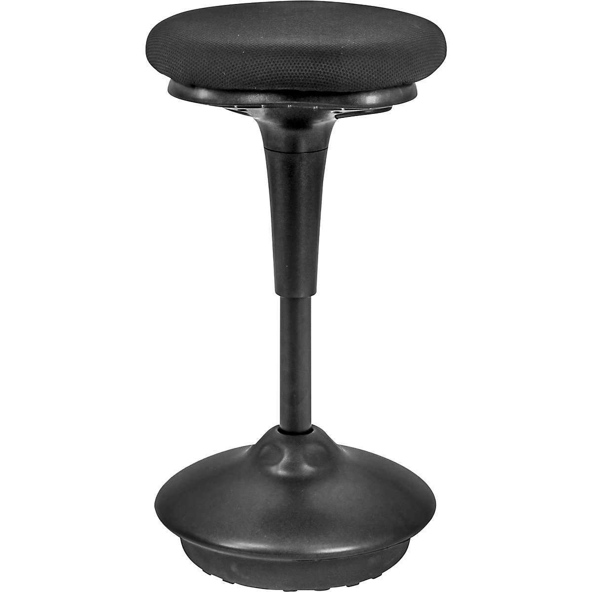 Twinco – Opora pro stání 6131, kruhový sedák, Ø 340 mm, potah černá