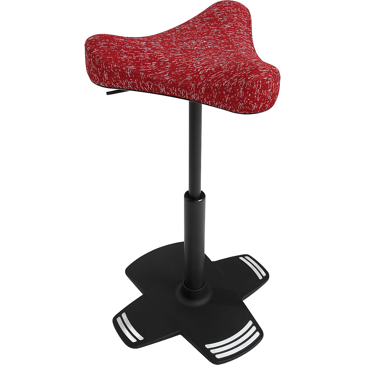 Opora pro stání SITNESS FALCON – Topstar, s ergonomicky tvarovaným sedlovým sedákem, potah červený-7