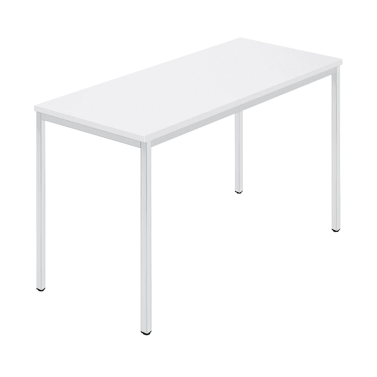 Obdélníkový stůl, čtyřhranné trubky s povlakem, š x h 1200 x 600 mm, bílá / šedá-6