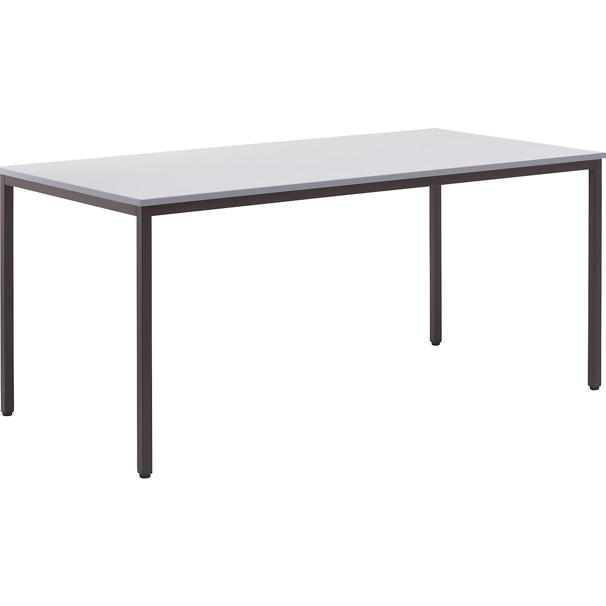 Víceúčelový stůl – eurokraft basic, v x š x h 720 x 1600 x 800 mm, deska světle šedá, podstavec šedohnědý-7