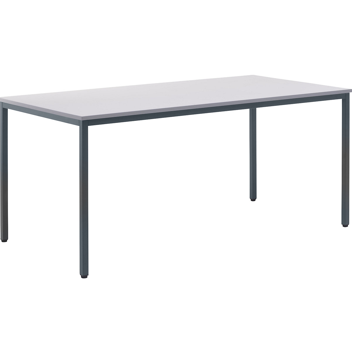 Víceúčelový stůl – eurokraft basic, v x š x h 720 x 1600 x 800 mm, deska světle šedá, podstavec čedičově šedý-4