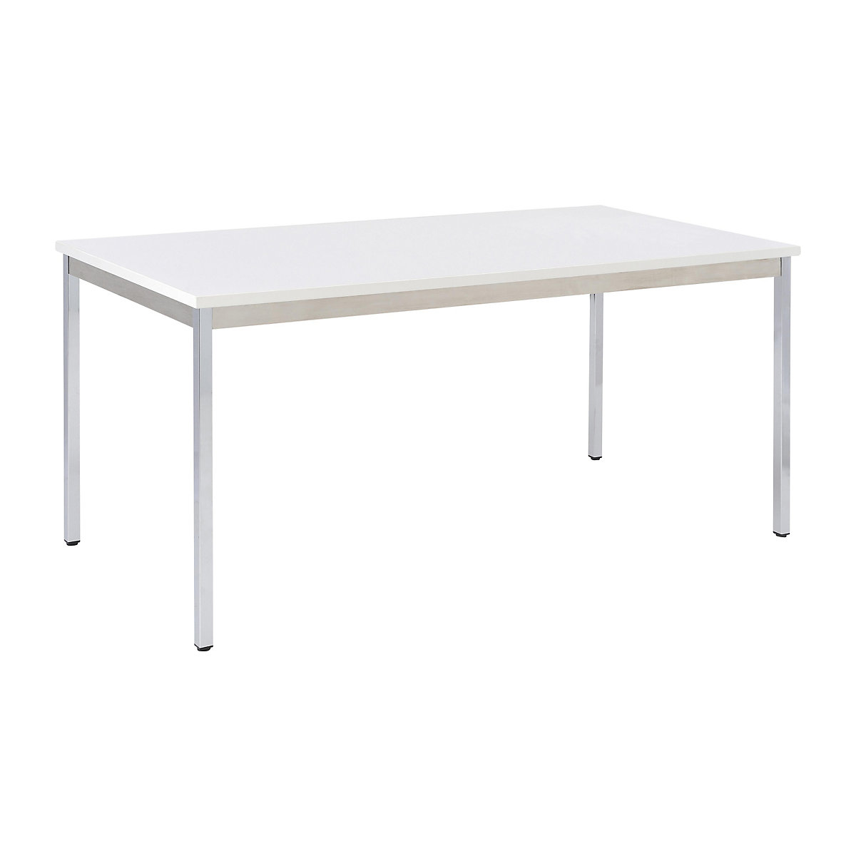 Víceúčelový stůl – eurokraft basic, obdélníkový tvar, š x v 1400 x 740 mm, hloubka 700 mm, deska světle šedá, podstavec pochromovaný-16