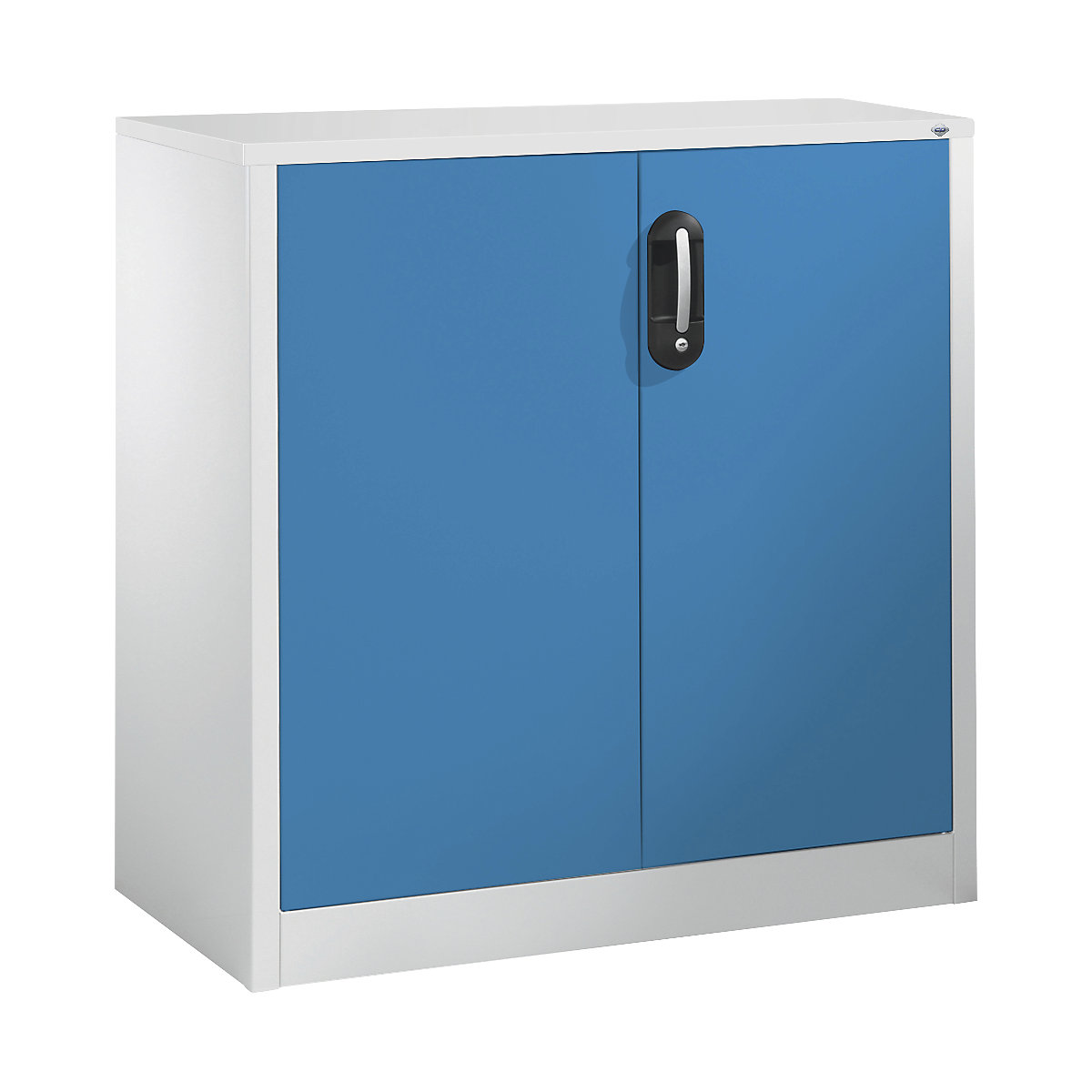 Odkládací skříňka na pořadače ACURADO – C+P, 2 výšky pořadačů, v x š x h 1000 x 930 x 500 mm, světlá šedá / světlá modrá-17