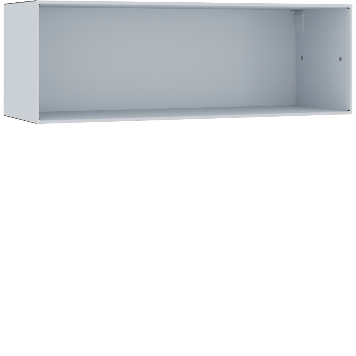 Závěsný otevřený samostatný box – mauser, šířka 1155 mm, bílý hliník-4