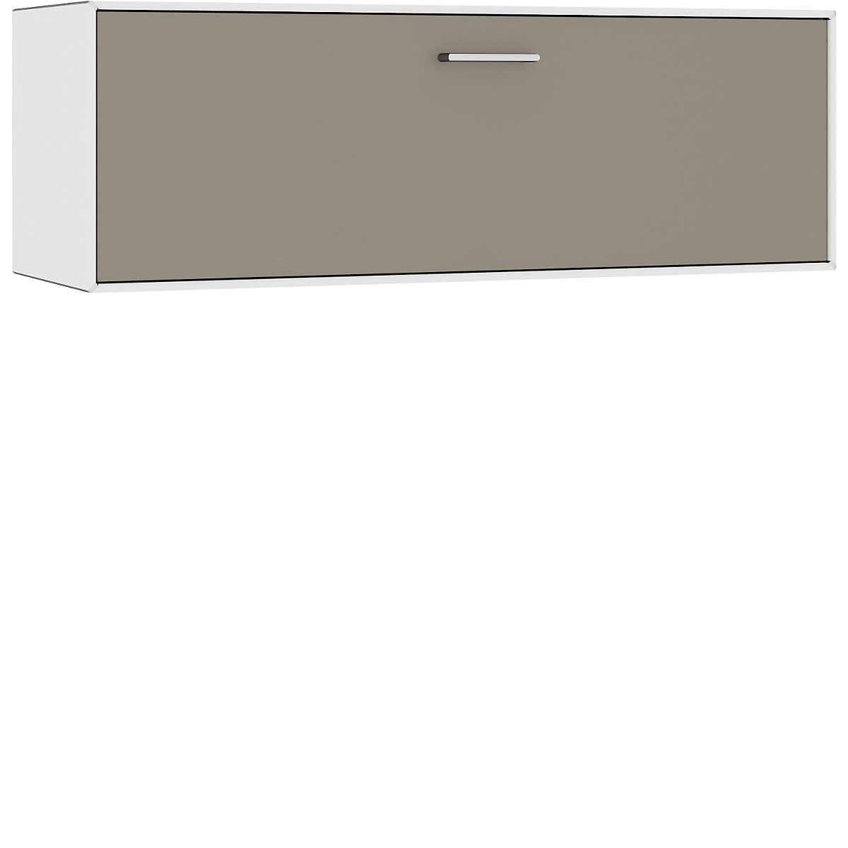 Závěsný samostatný box – mauser, 1 zásuvka, šířka 1155 mm, čistá bílá / béžovošedá-7