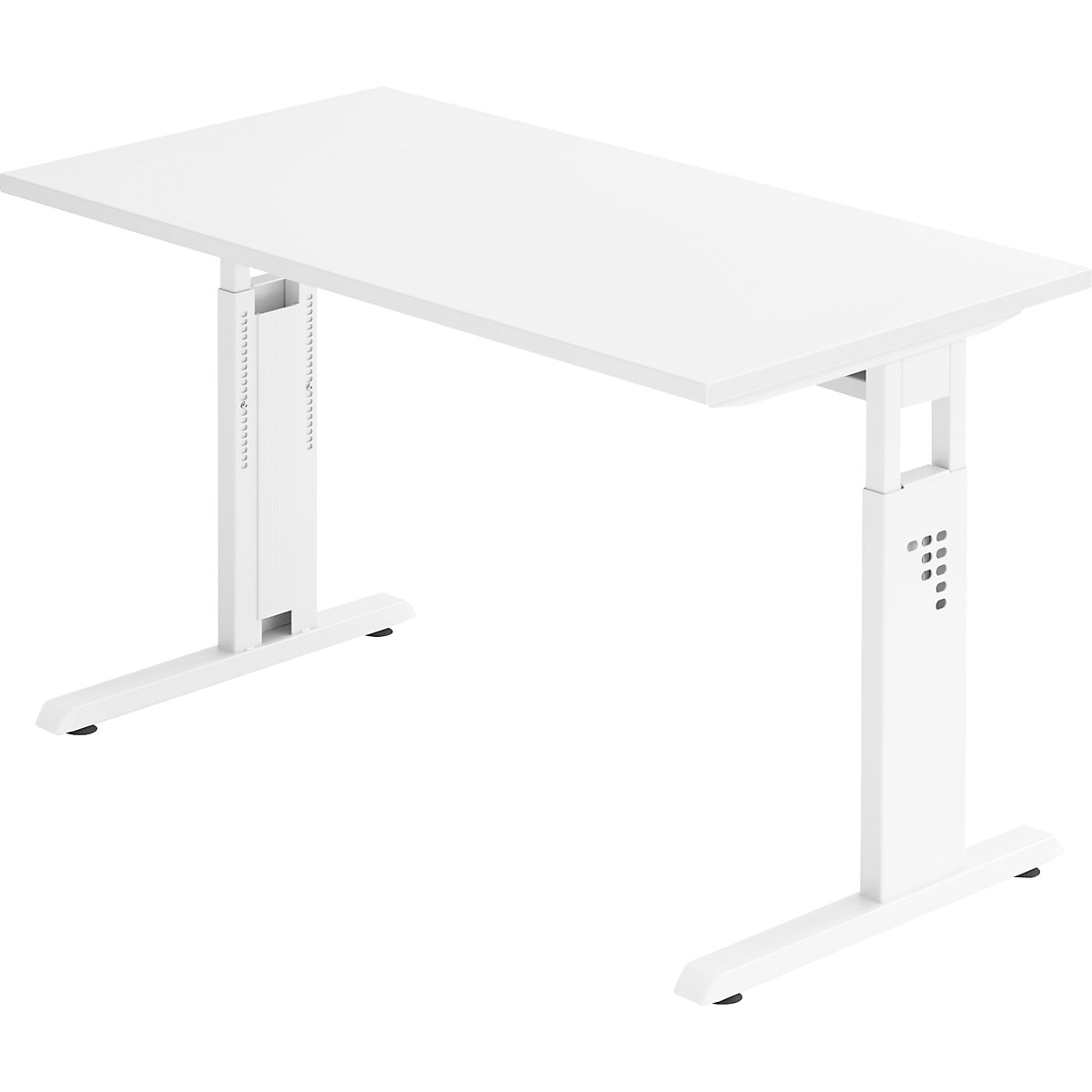 Psací stůl Mini-Office C, podstavec s nohami ve tvaru C, bílá, šířka 1200 mm, bílá