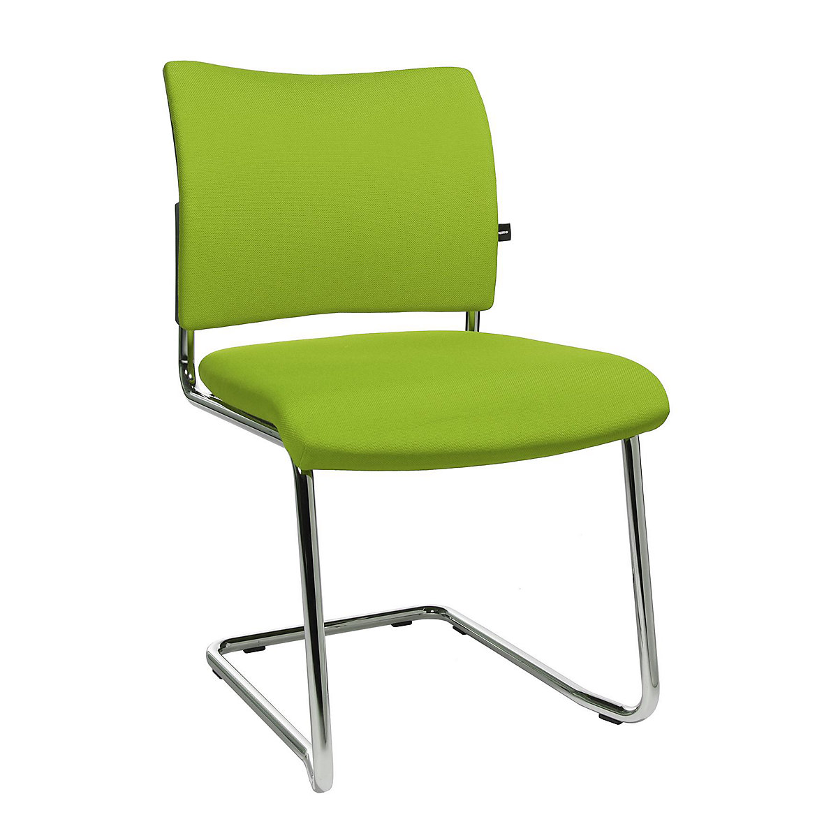 Židle pro návštěvy, stohovací – Topstar, pružná podnož, čalouněné opěradlo, bal.j. 2 ks, světle zelená-9