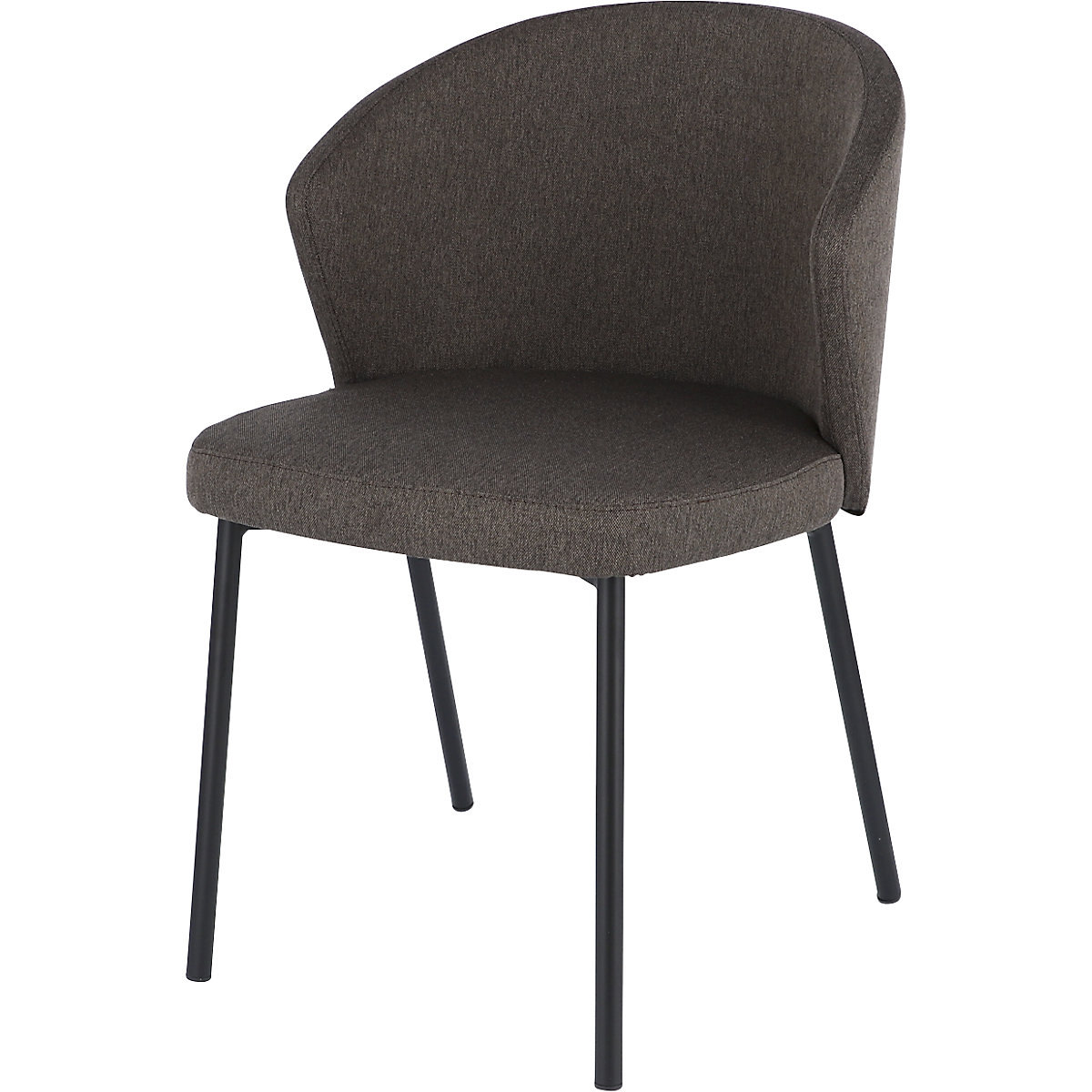 Víceúčelová židle MILA, trubkový ocelový rám, černá, hnědá-8